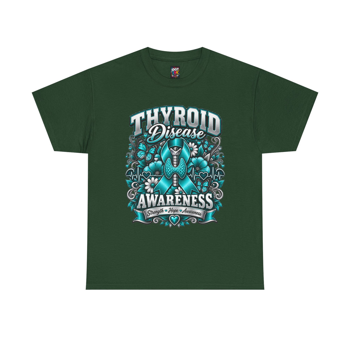 Thyroid Disease  Teal Ribbon Support T-Shirt