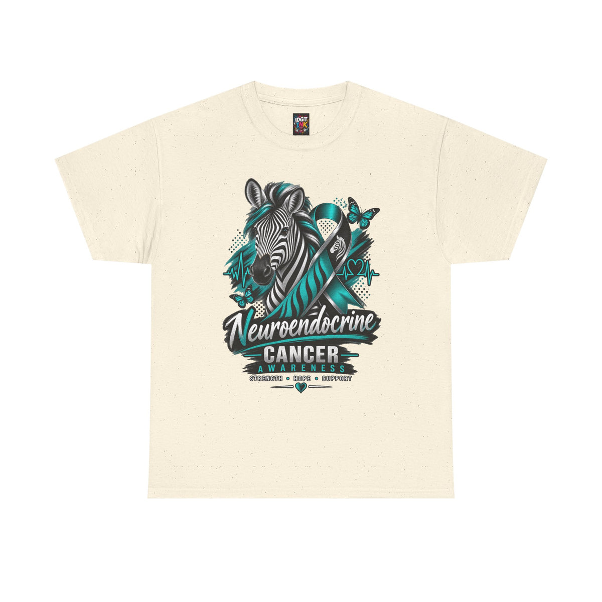 Neuroendocrine Cancer Awareness Zebra Ribbon T-Shirt