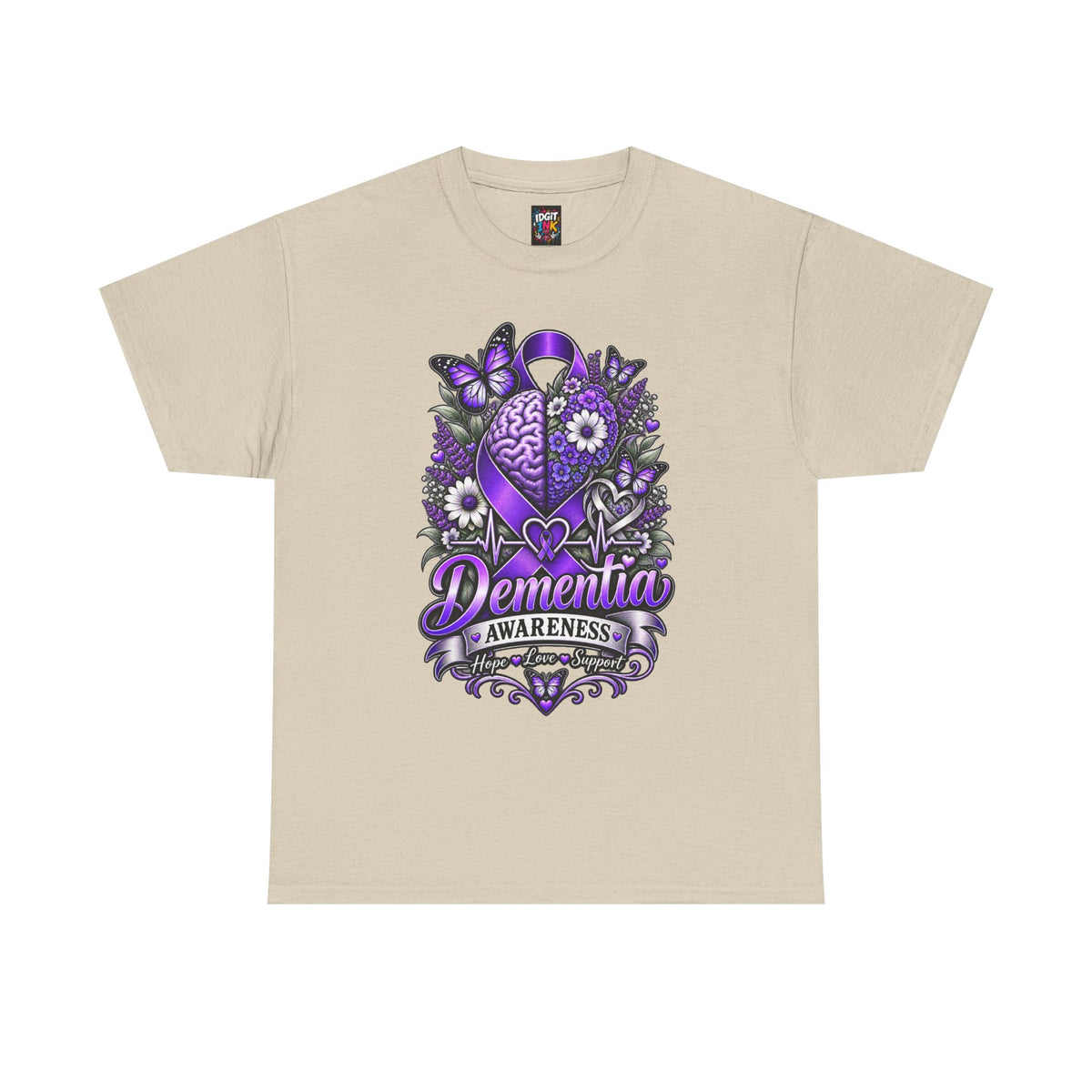 Dementia Awareness Purple Butterfly Support Tee