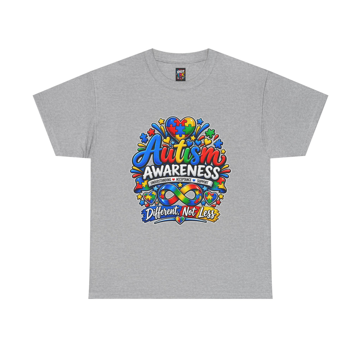 Autism Awareness T-Shirt – “Different, Not Less”