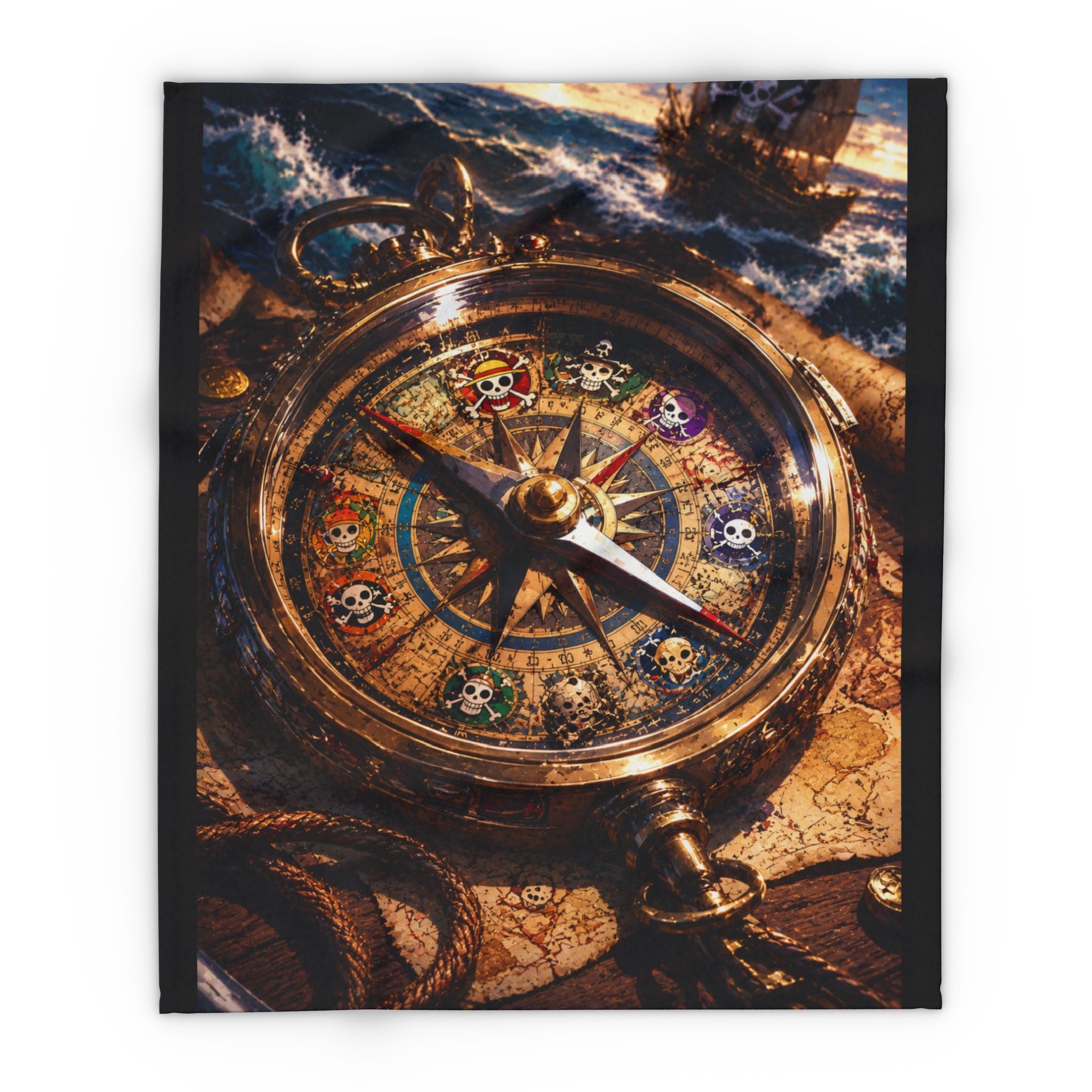 Compass Fleece Blanket
