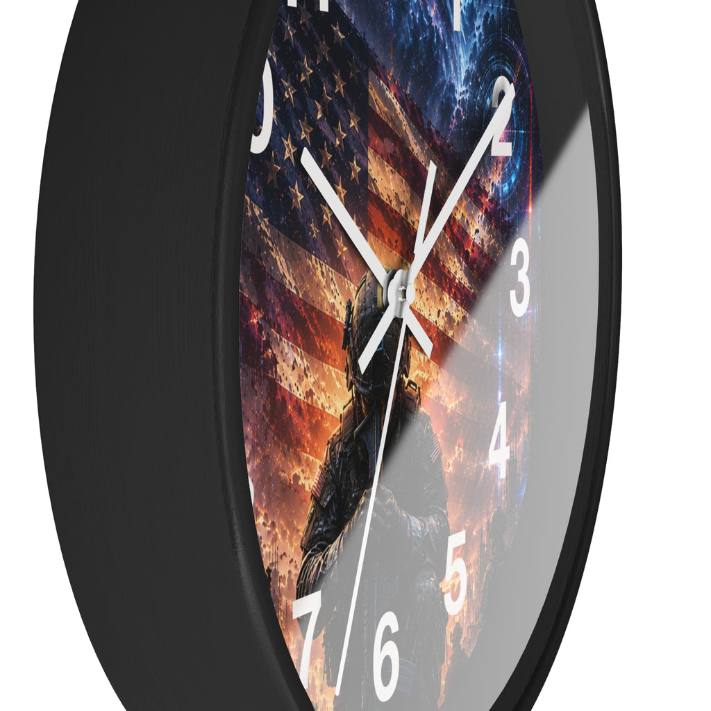 Patriotic Soldier Wall Clock