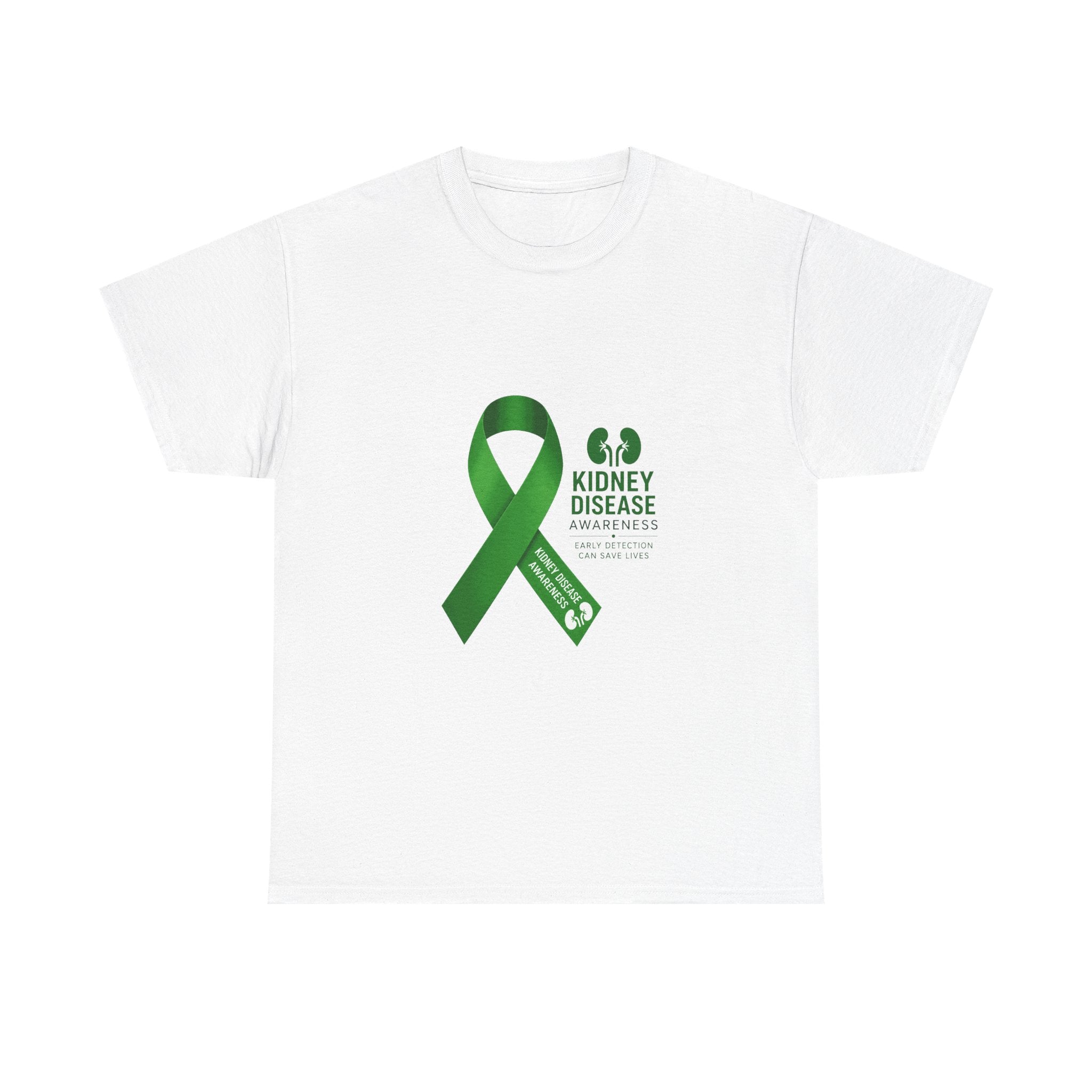 Kidney Disease Awareness Green Ribbon — Unisex Graphic T-Shirt
