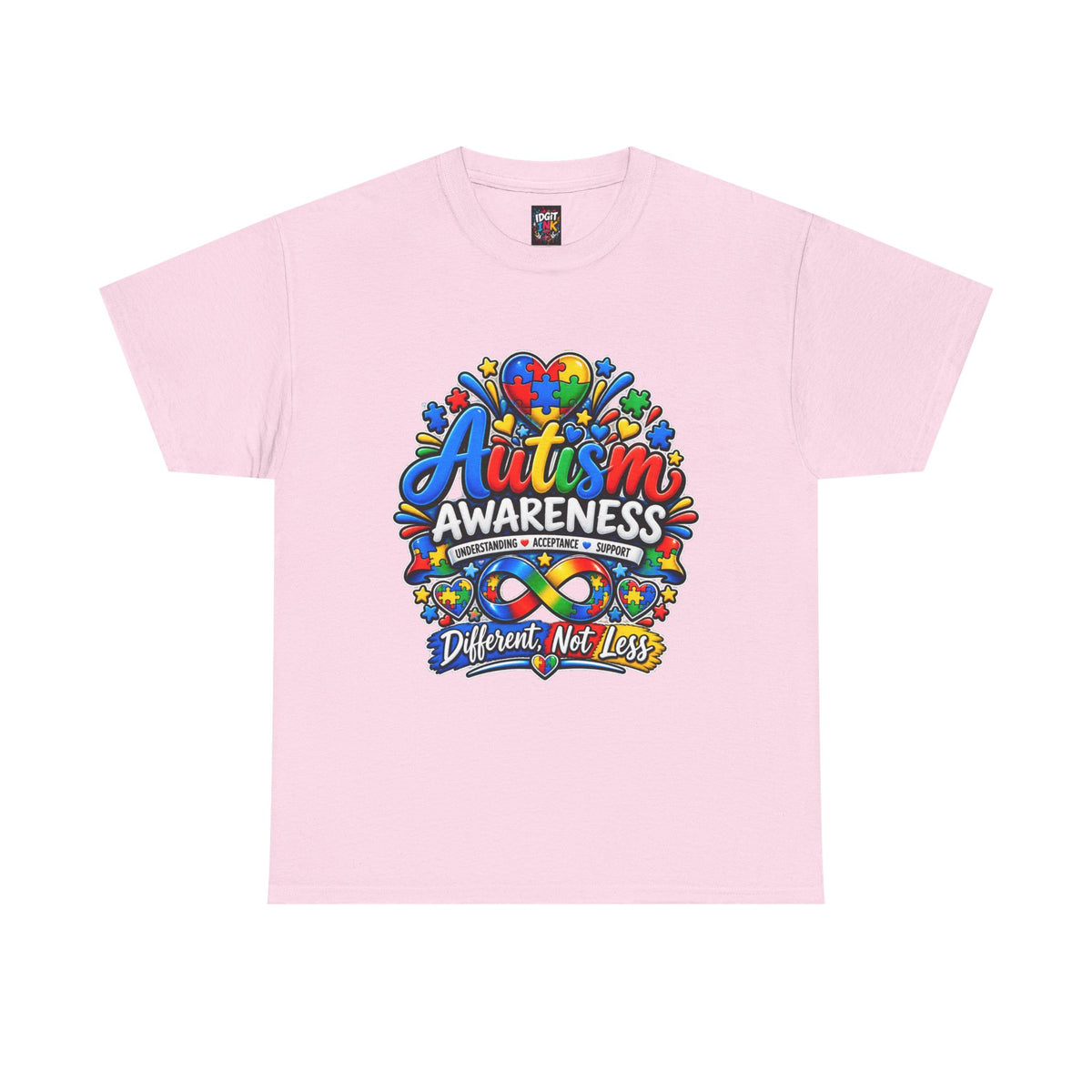 Autism Awareness T-Shirt – “Different, Not Less”