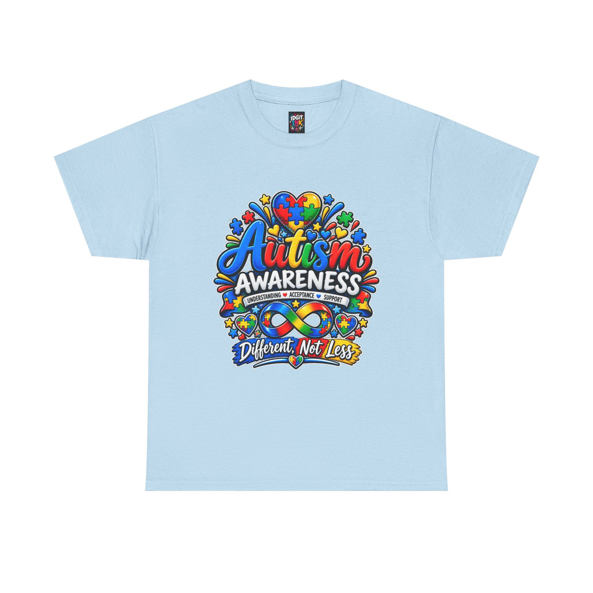 Autism Awareness T-Shirt – “Different, Not Less”