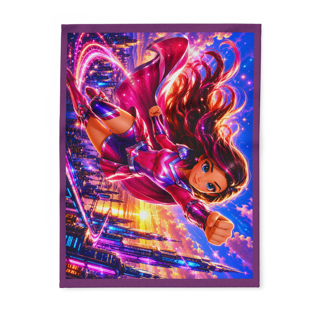 Superhero Girl Arctic Fleece Blanket