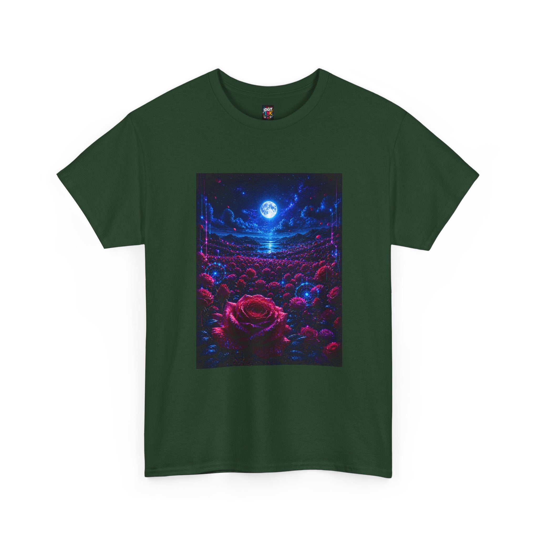 Moonlit Rose Field