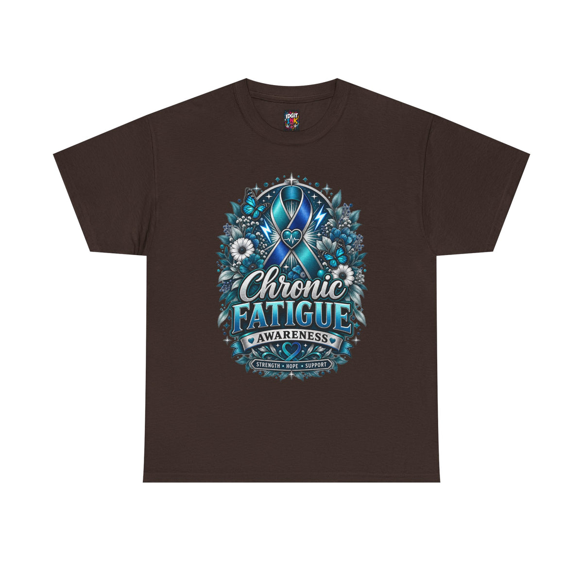 Chronic Fatigue Awareness Tee Blue Ribbon Support