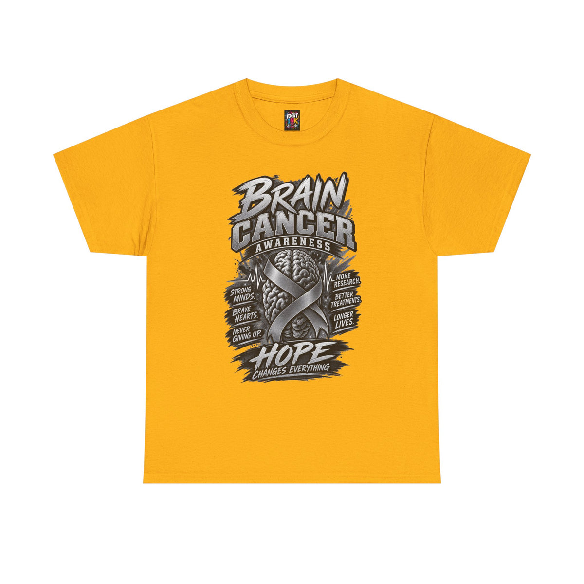 Brain Cancer Awareness T-Shirt – Hope Ribbon Graphic Tee