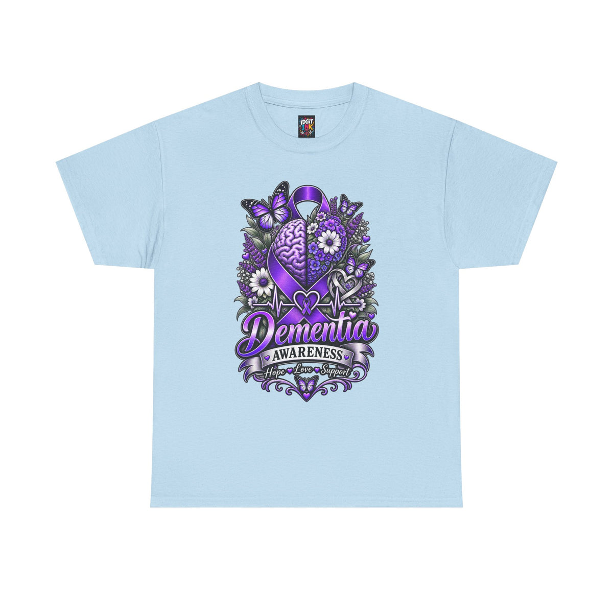 Dementia Awareness Purple Butterfly Support Tee