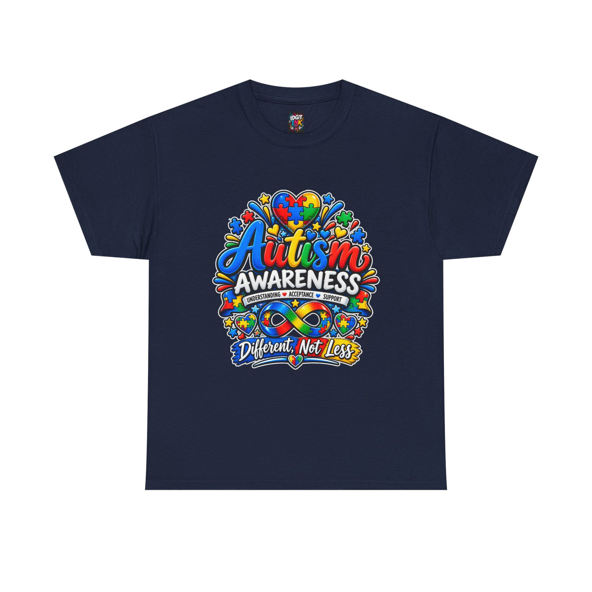 Autism Awareness T-Shirt – “Different, Not Less”