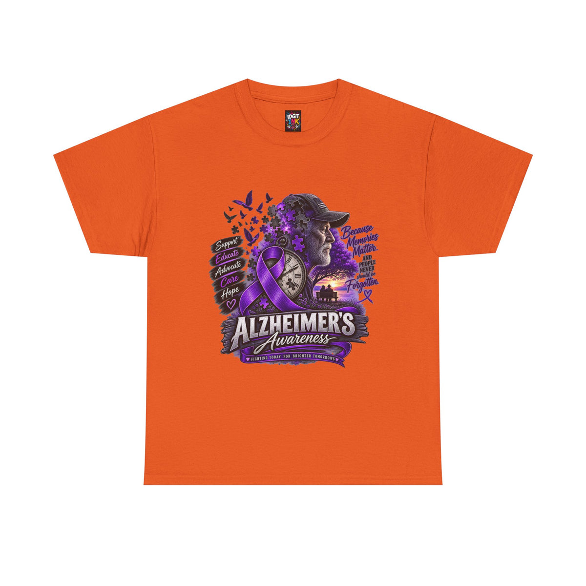 Alzheimer’s Awareness Purple Ribbon T-Shirt