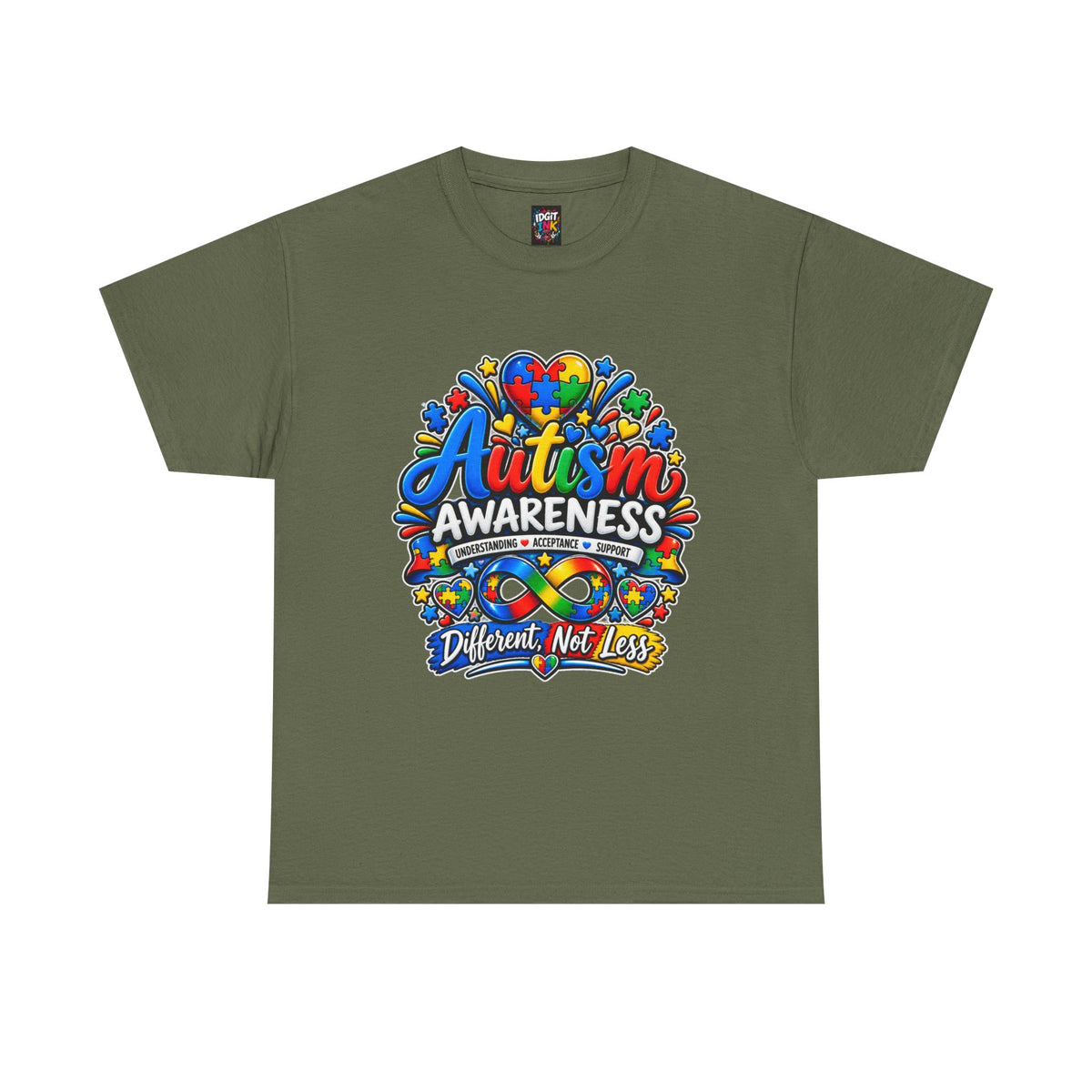 Autism Awareness T-Shirt – “Different, Not Less”