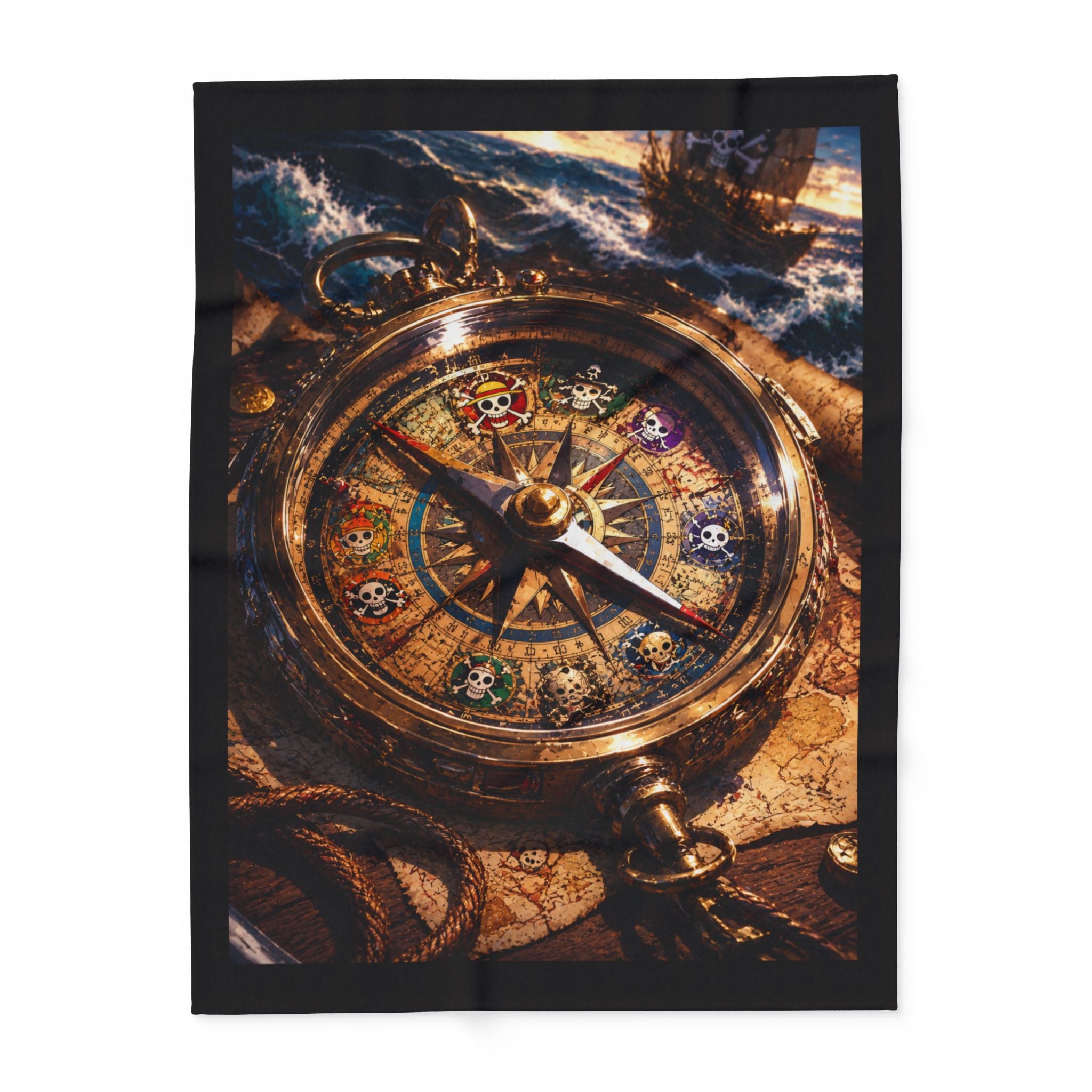 Compass Fleece Blanket