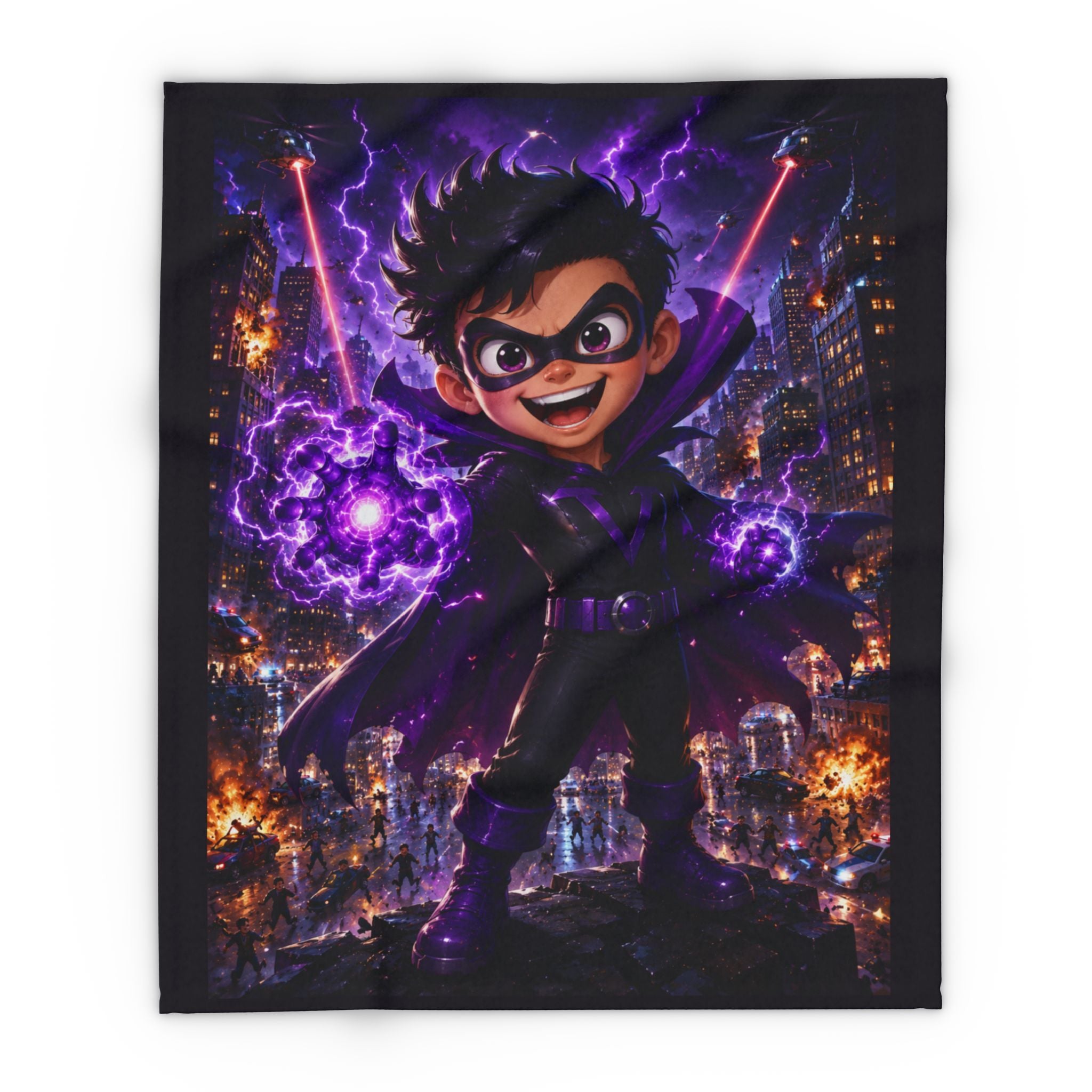 Superhero Kid Purple Energy Fleece