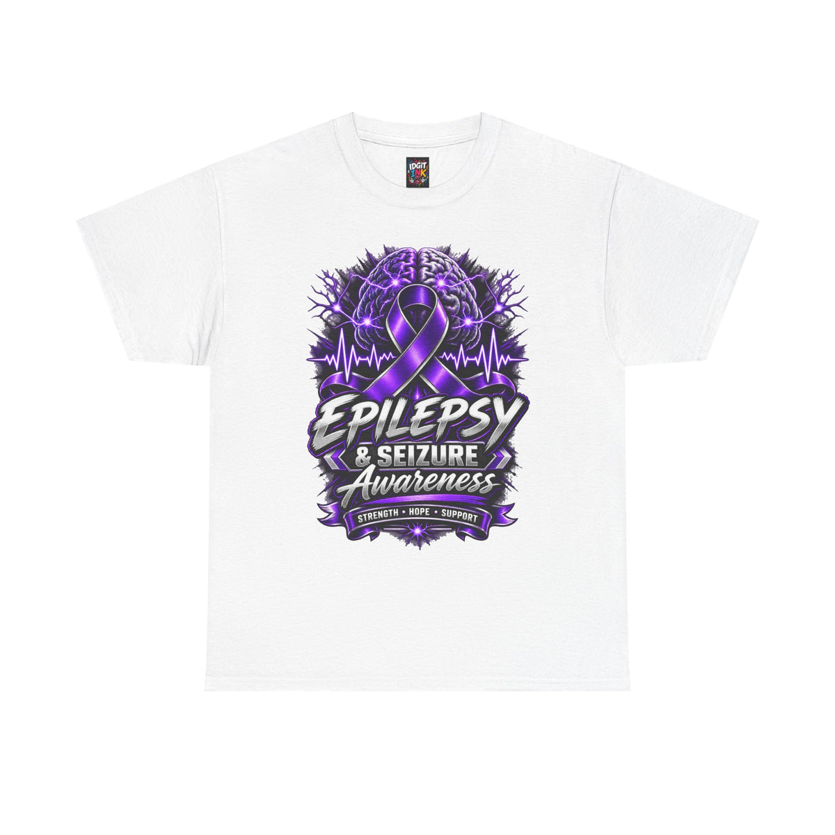 Epilepsy & Seizure Awareness  Purple Ribbon Support Tee
