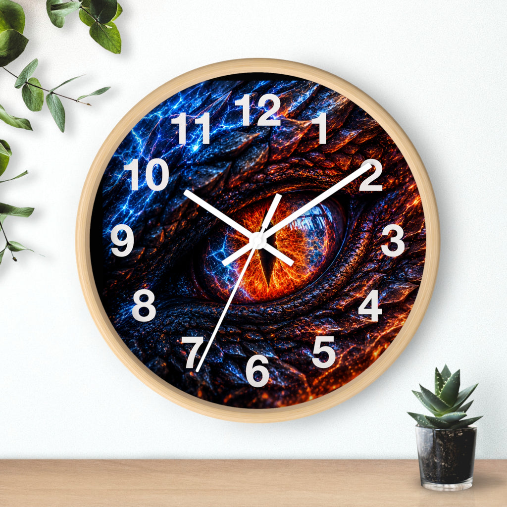 Dragon Eye Wall Clock — Fiery Fantasy  Clock