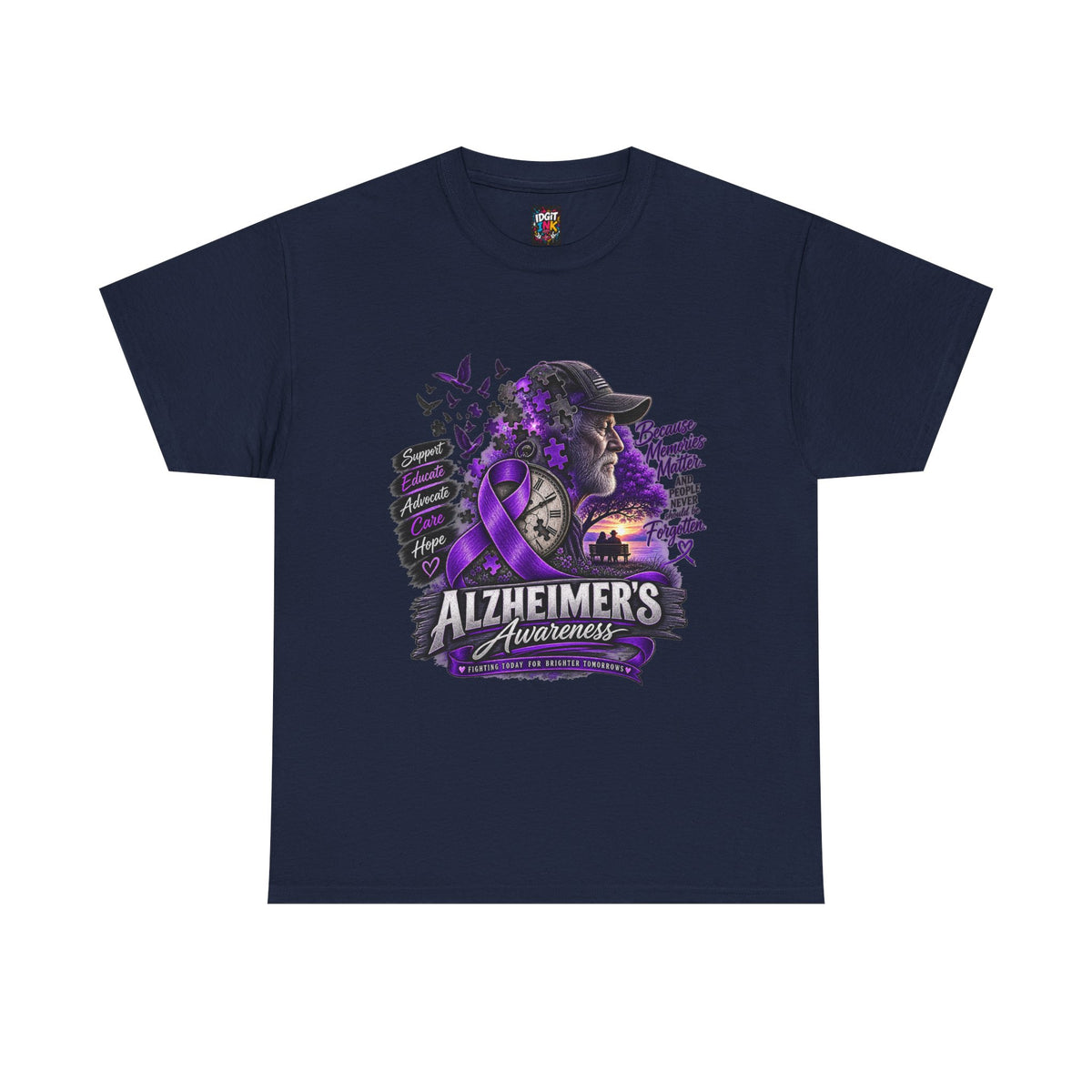 Alzheimer’s Awareness Purple Ribbon T-Shirt