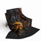 Fiery Dragon vs Lightning Mouse Arctic — Cozy Fleece Blanket product image 12 | Idgit Ink