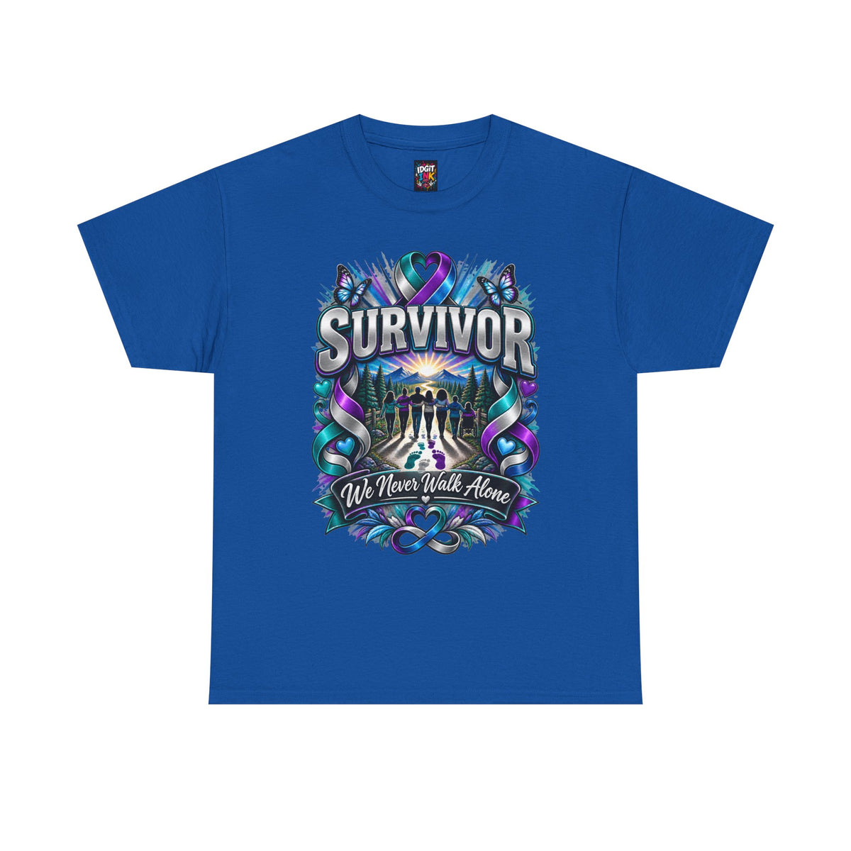 Survivor Support Tee "We Never Walk Alone"