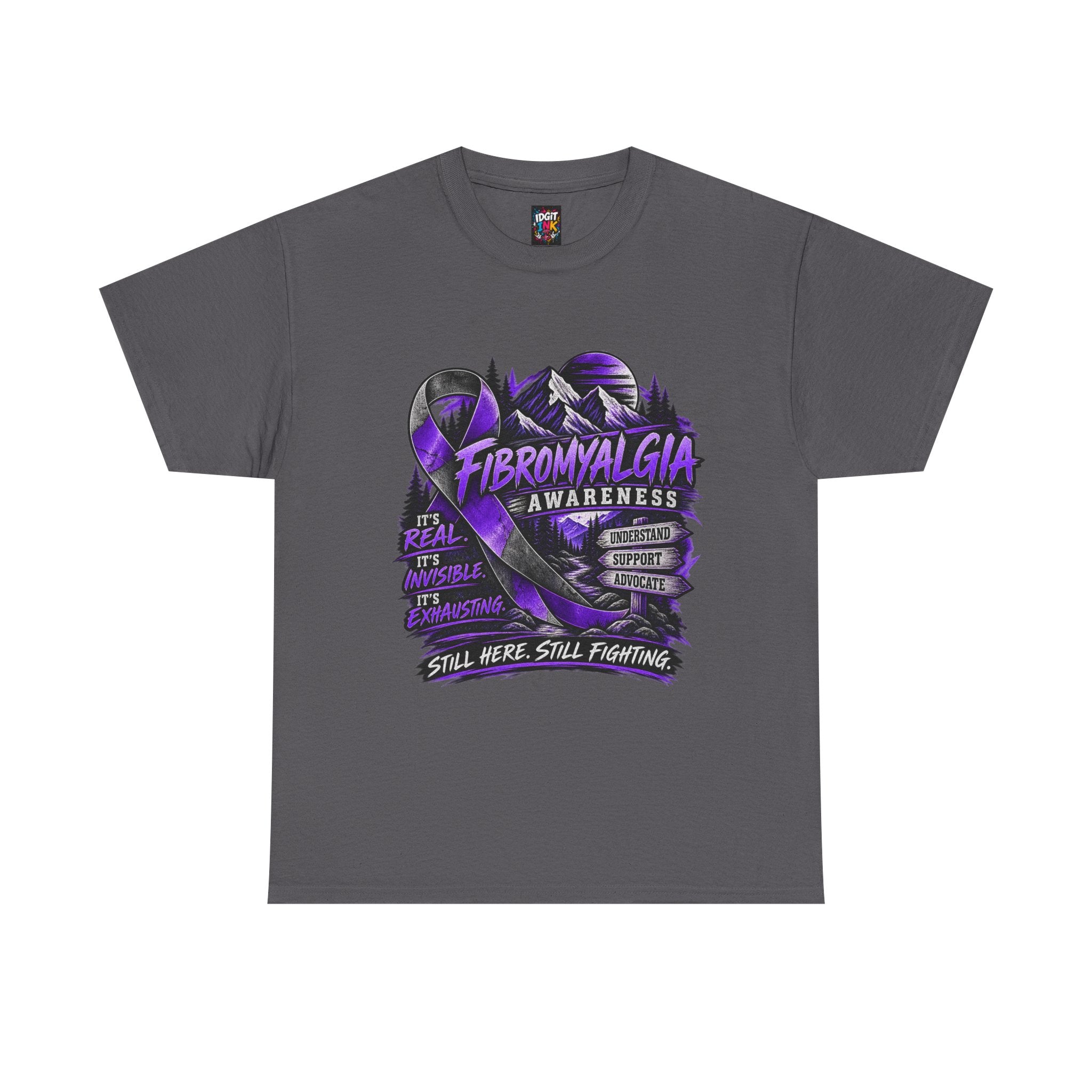Fibromyalgia Awareness T-Shirt - Still Here Still Fighting