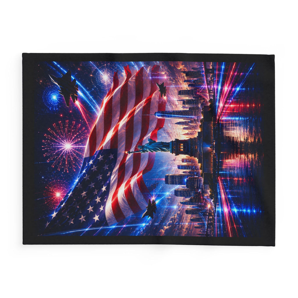 Patriotic Statue of Liberty Fleece Blanket