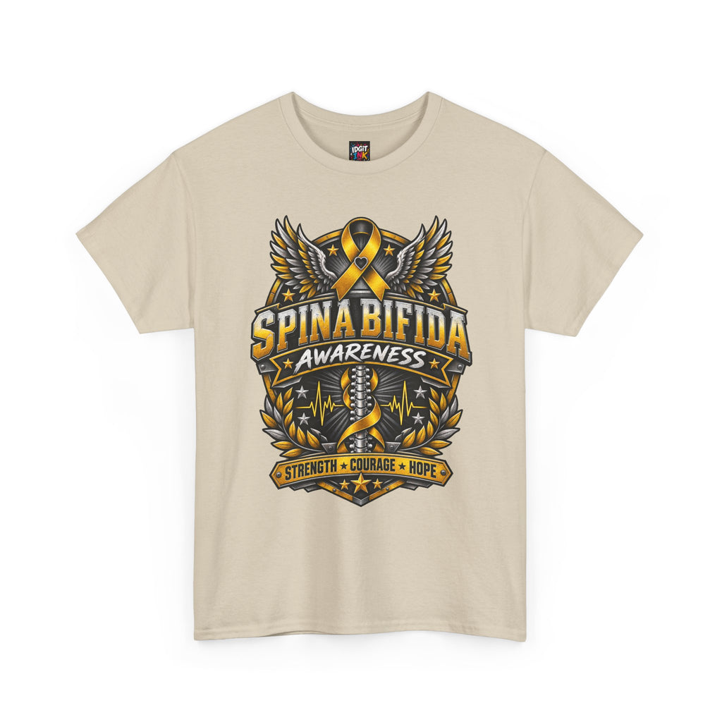 Spina Bifida Awareness  Gold Ribbon Strength Courage Hope