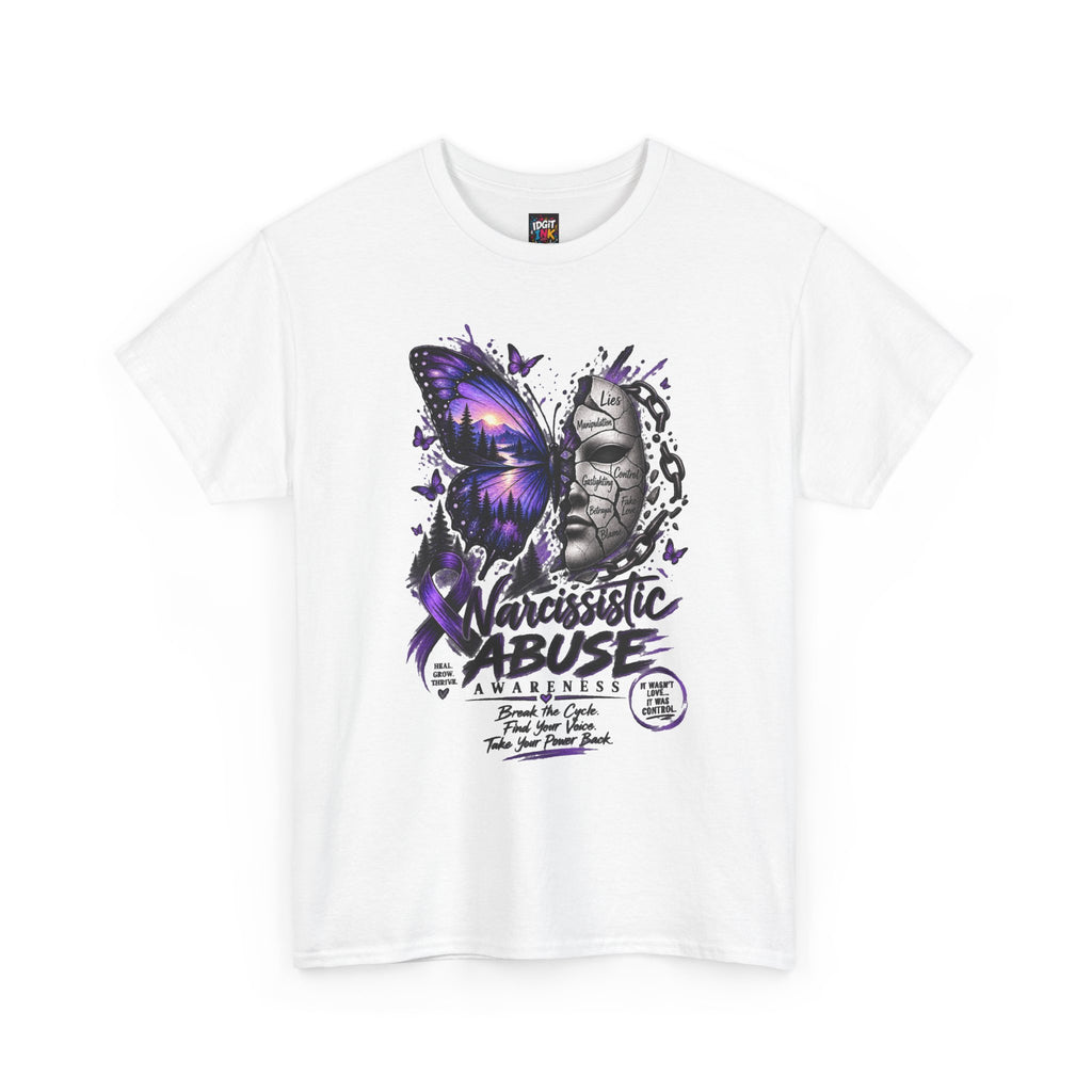 Narcissistic Abuse Awareness Purple Butterfly Support T-Shirt