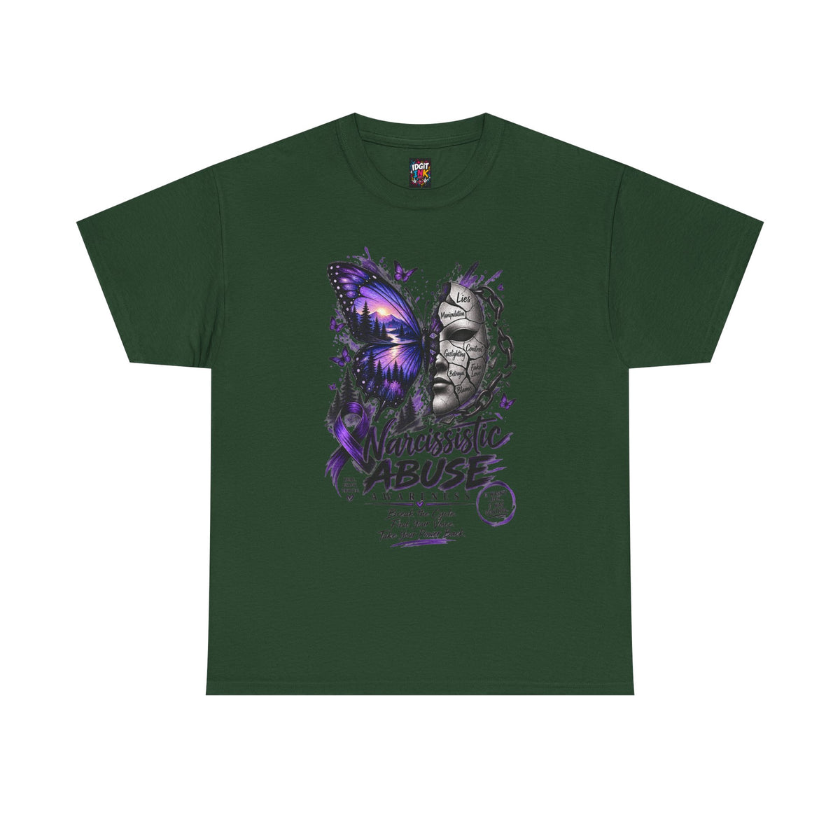 Narcissistic Abuse Awareness Purple Butterfly Support T-Shirt