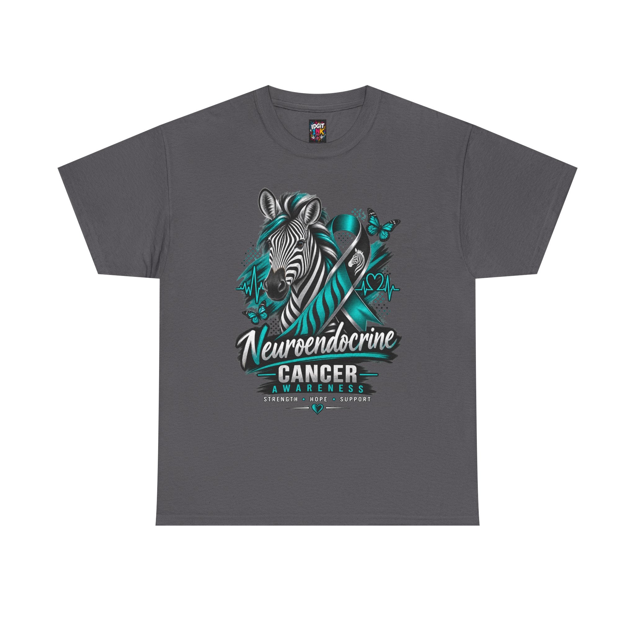 Neuroendocrine Cancer Awareness Zebra Ribbon T-Shirt