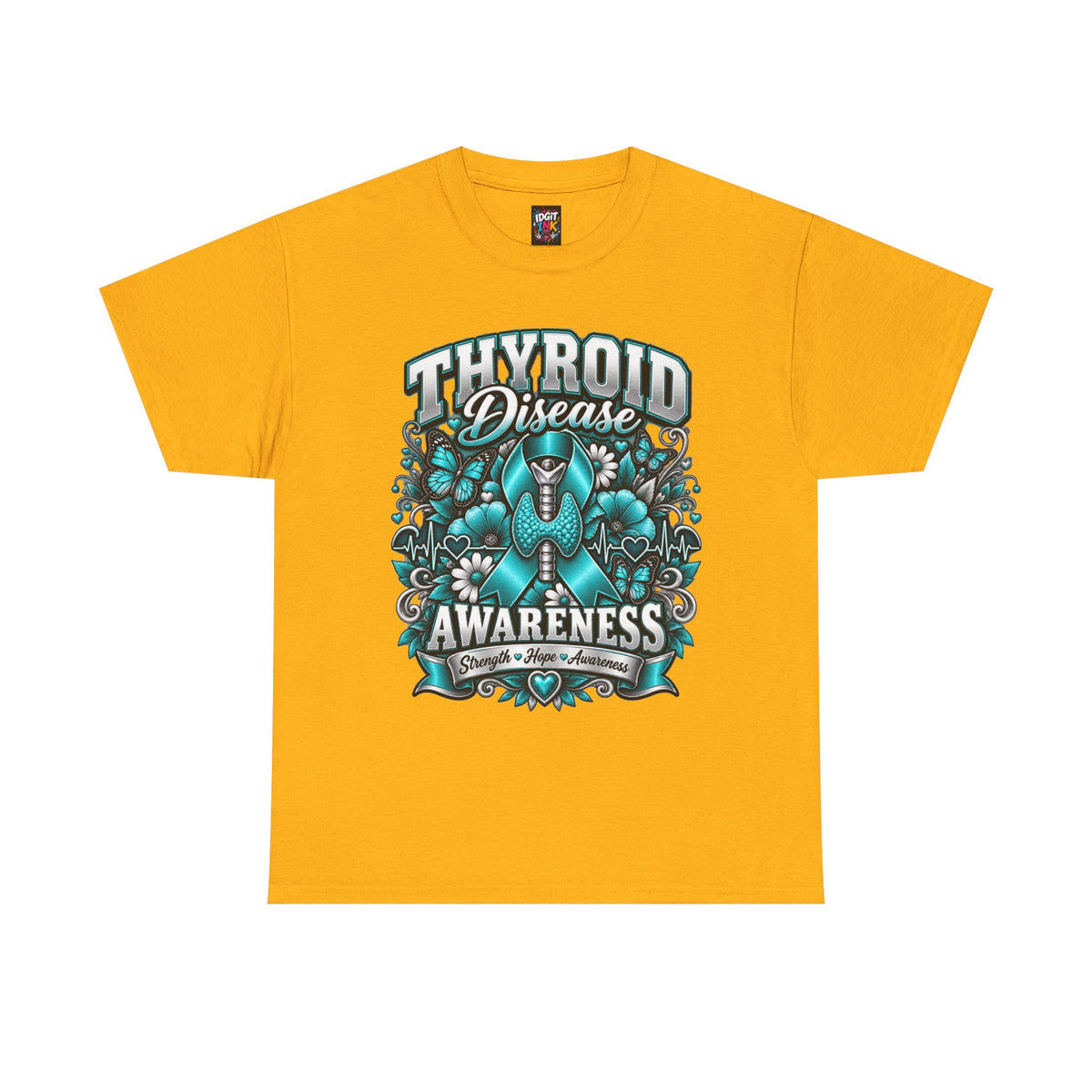 Thyroid Disease  Teal Ribbon Support T-Shirt