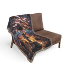 Fallen Soldier Battlefield Cross Memorial — Woven Throw Blanket product image 6 | Idgit Ink