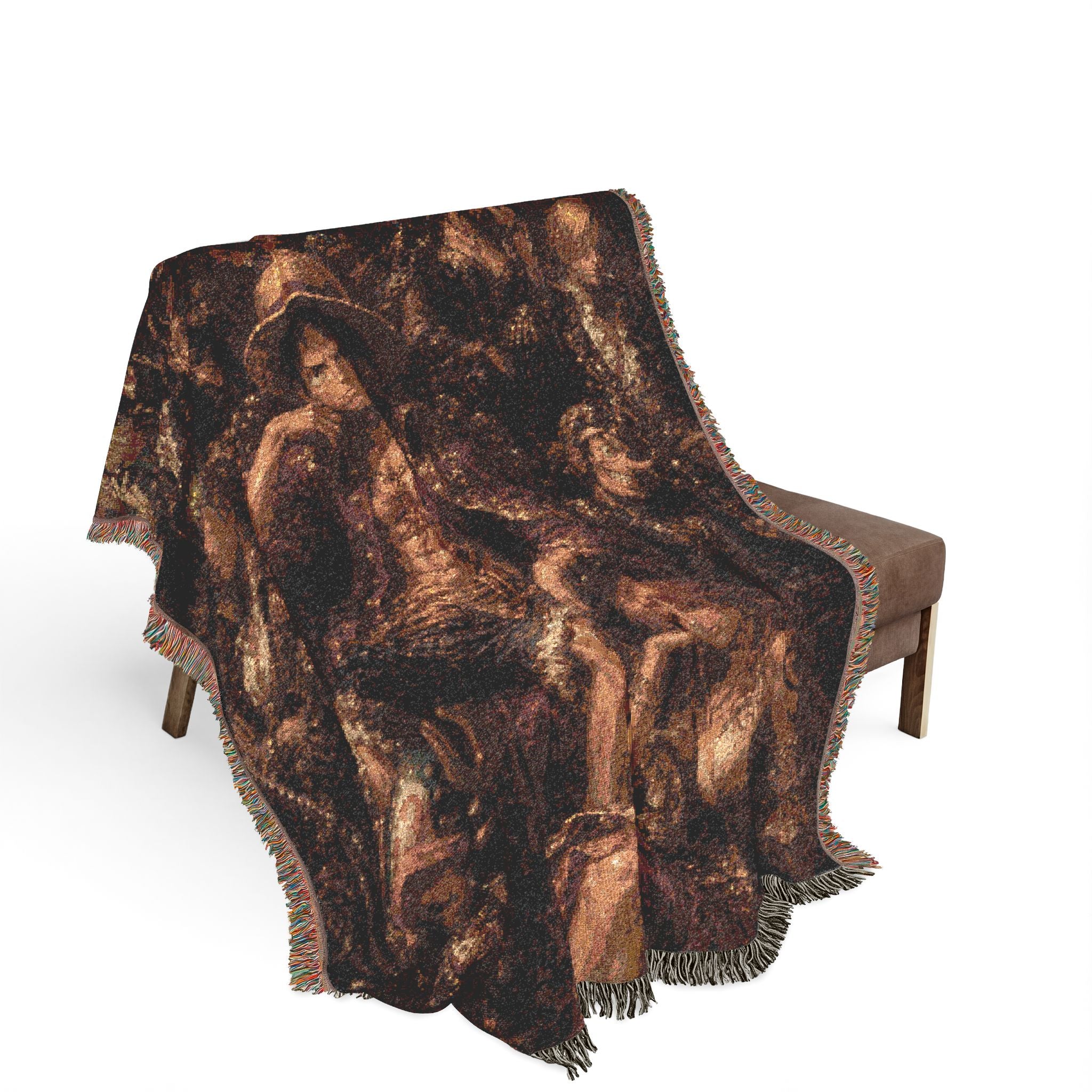 Peace Monkey Woven Throw