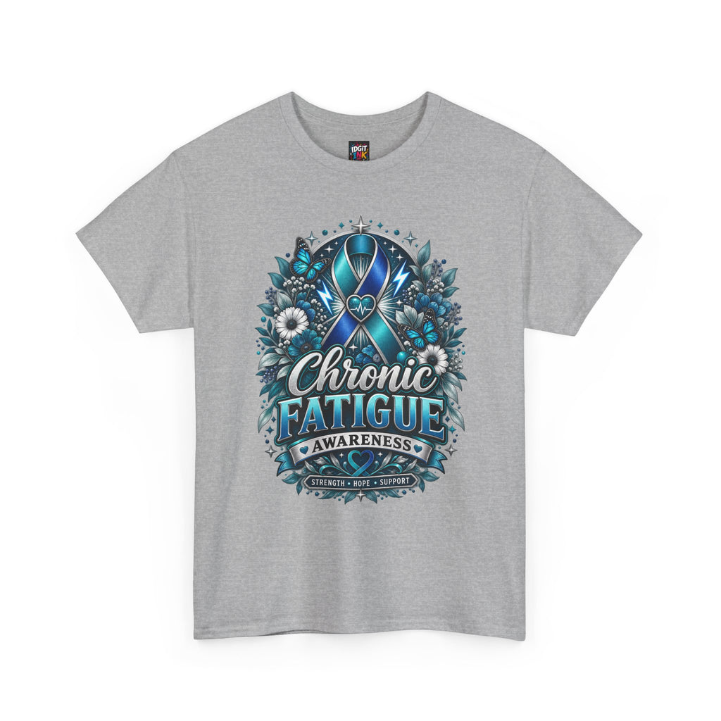 Chronic Fatigue Awareness Tee Blue Ribbon Support