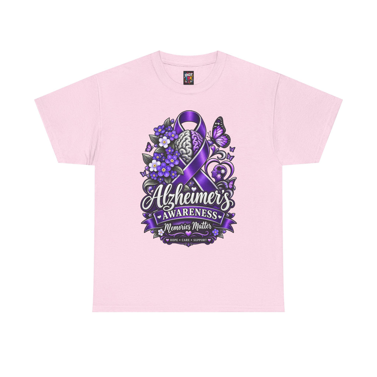 Alzheimer's Awareness Ribbon Purple Memories Matter Support Tee