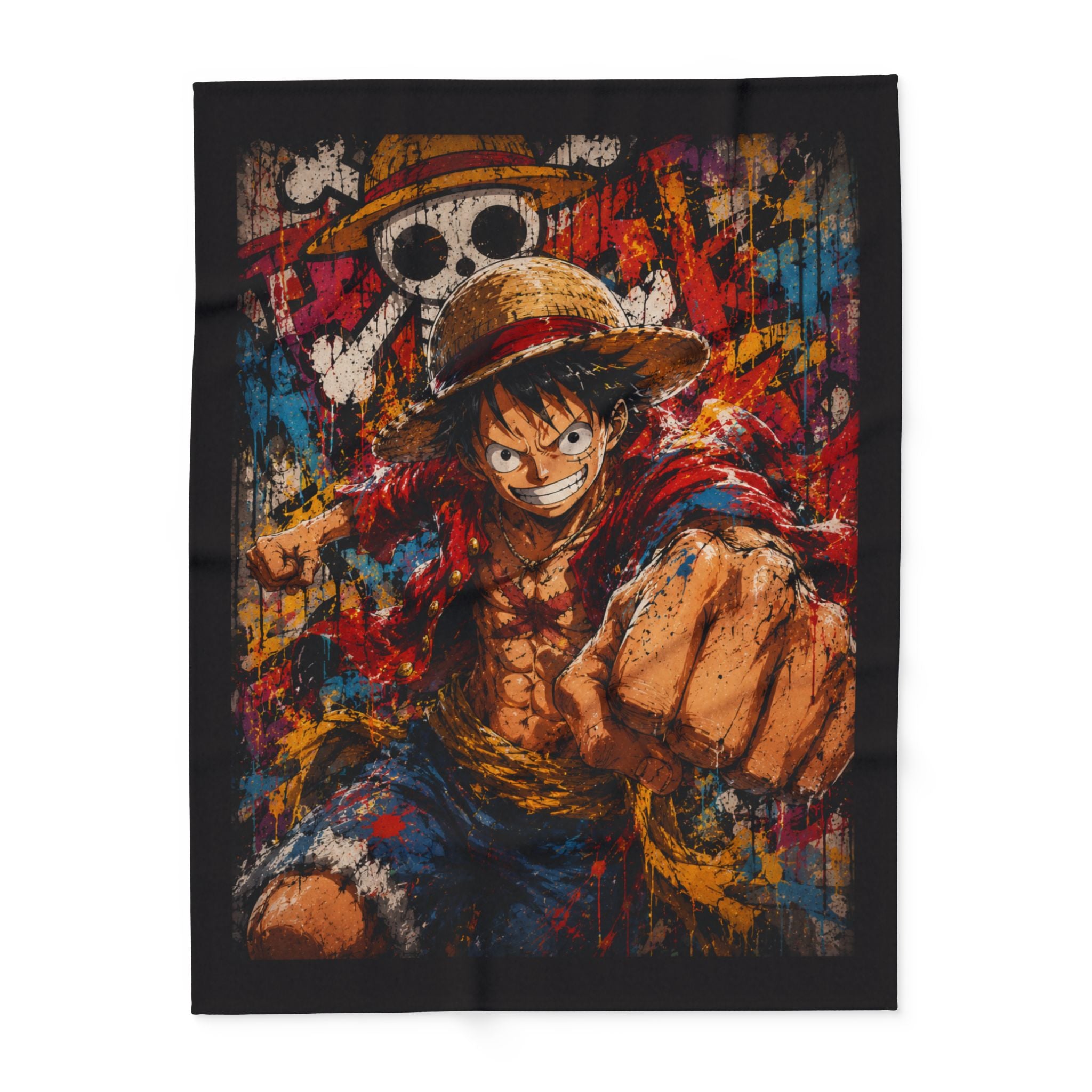 Anime Pirate Straw Hat Throw