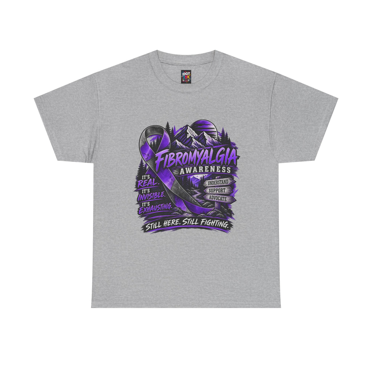 Fibromyalgia Awareness T-Shirt - Still Here Still Fighting