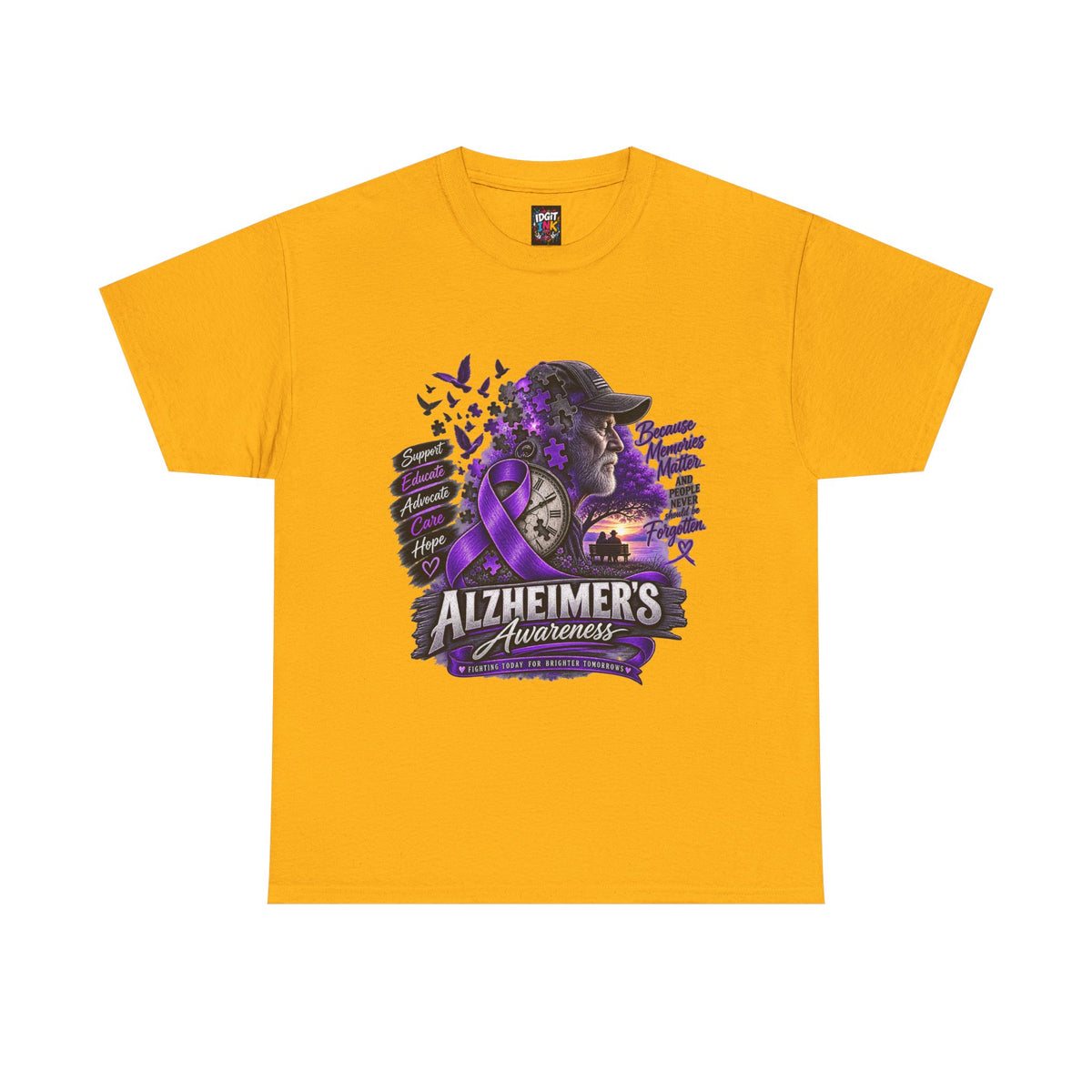 Alzheimer’s Awareness Purple Ribbon T-Shirt