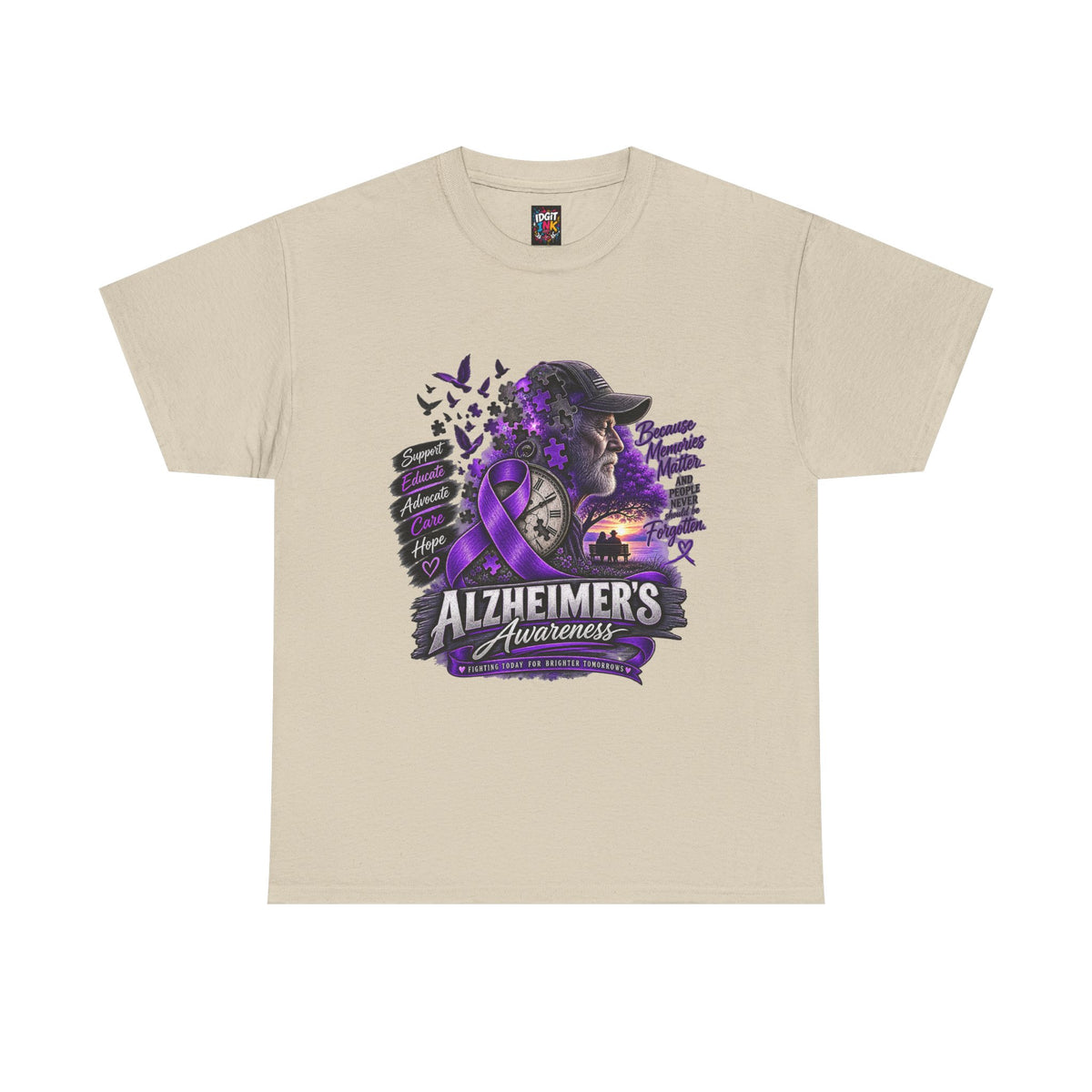 Alzheimer’s Awareness Purple Ribbon T-Shirt