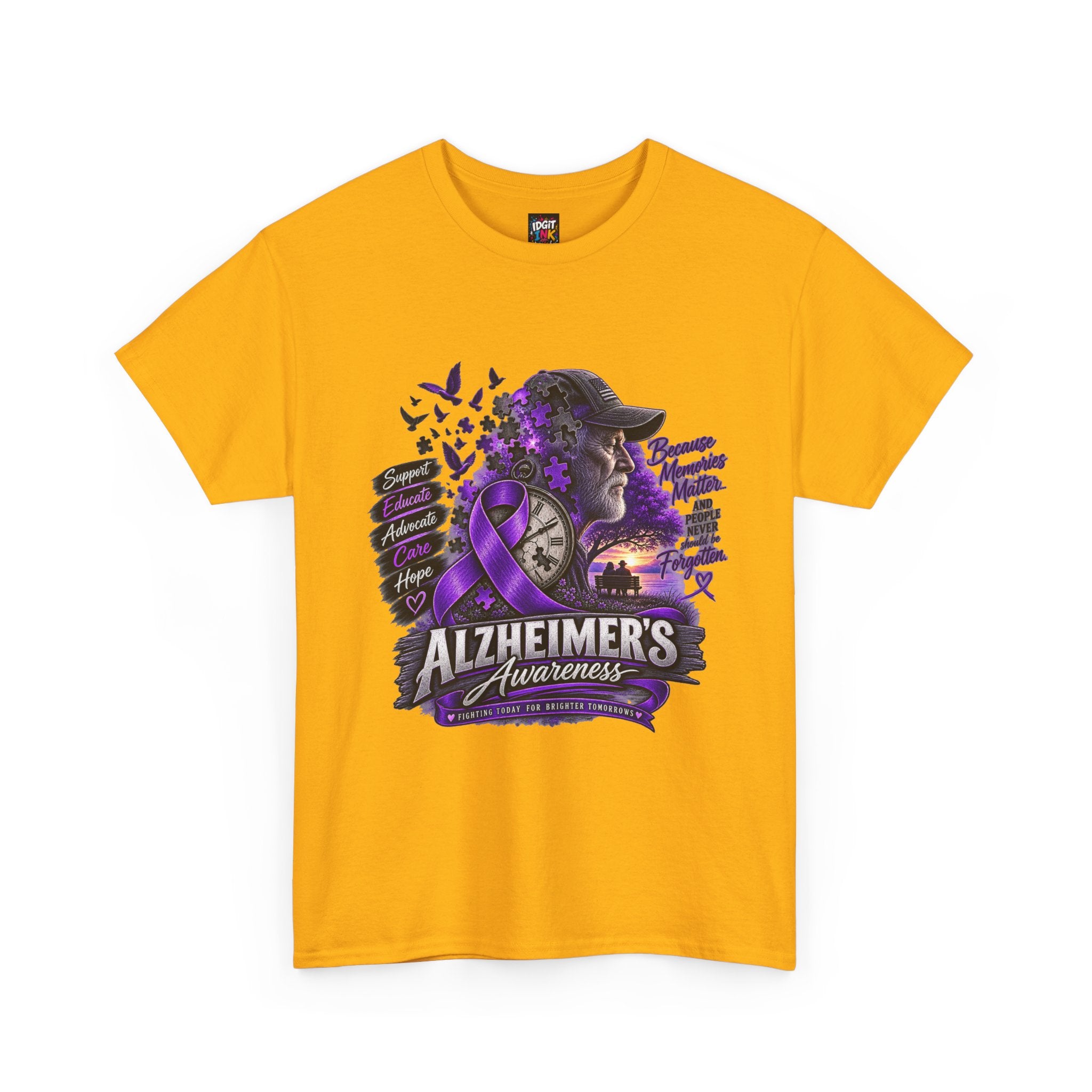 Alzheimer’s Awareness Purple Ribbon T-Shirt