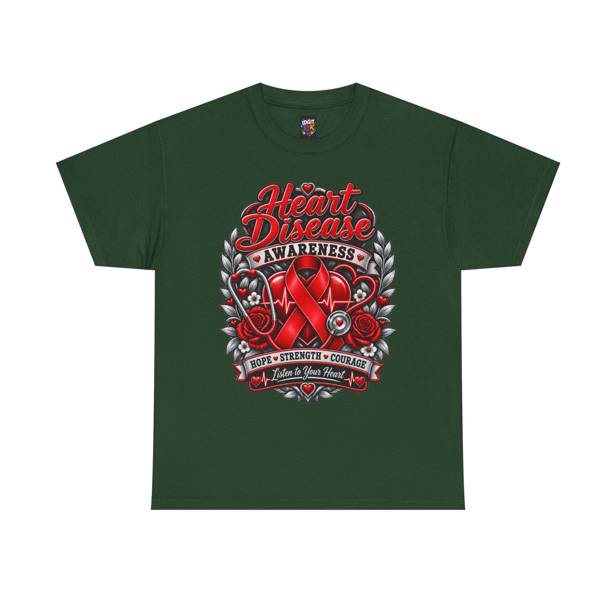 Heart Disease Awareness Hope Strength Courage