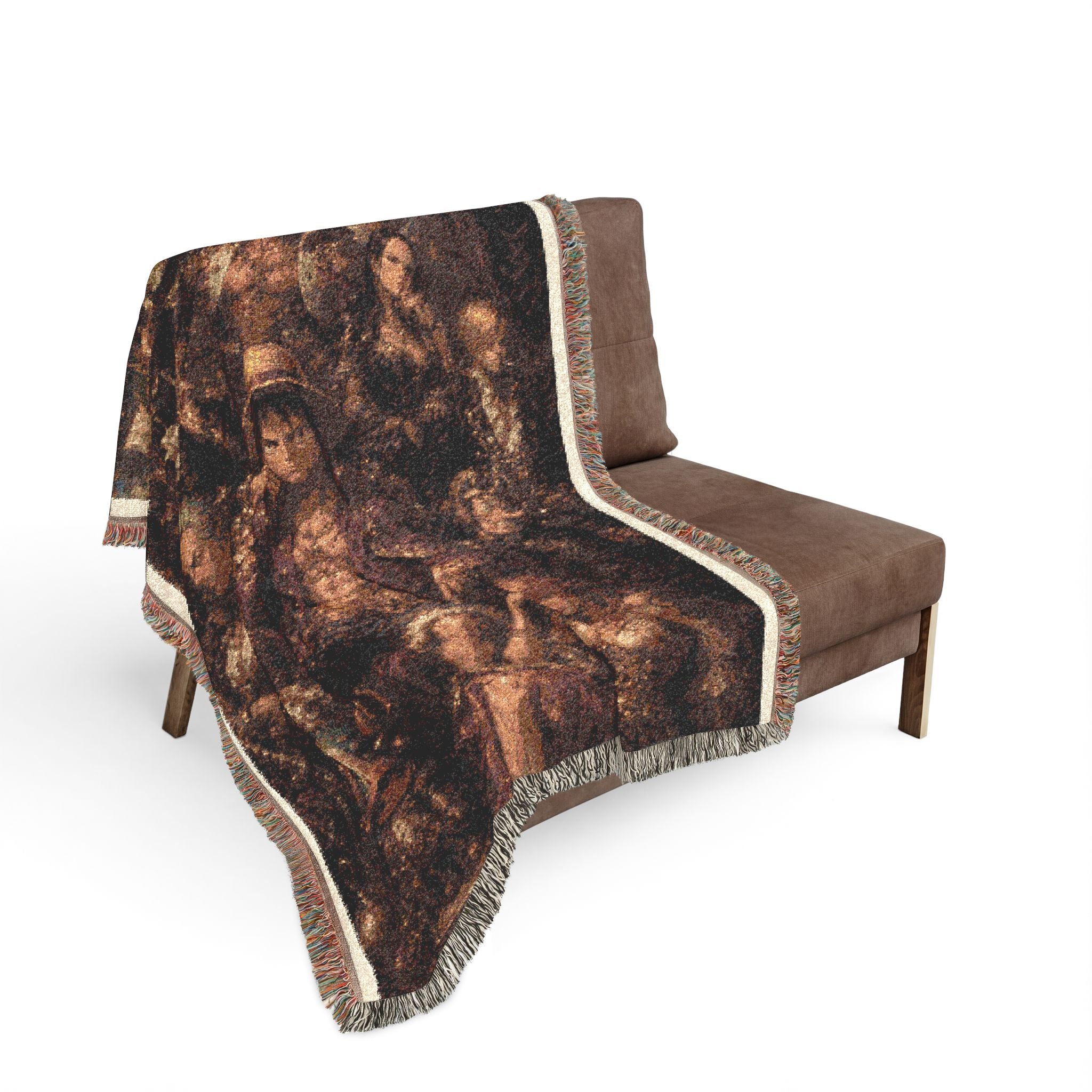 Peace Monkey Woven Throw