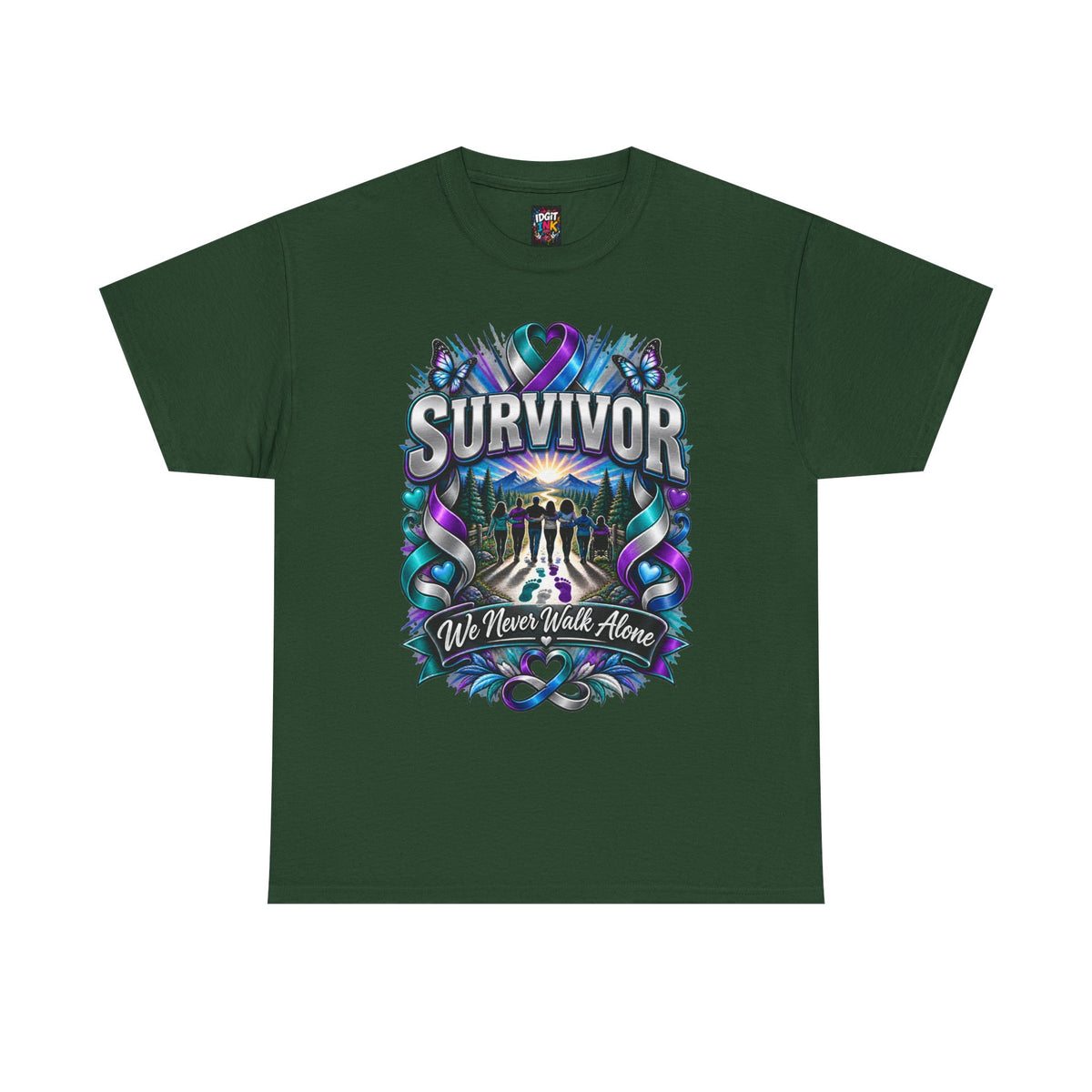 Survivor Support Tee "We Never Walk Alone"