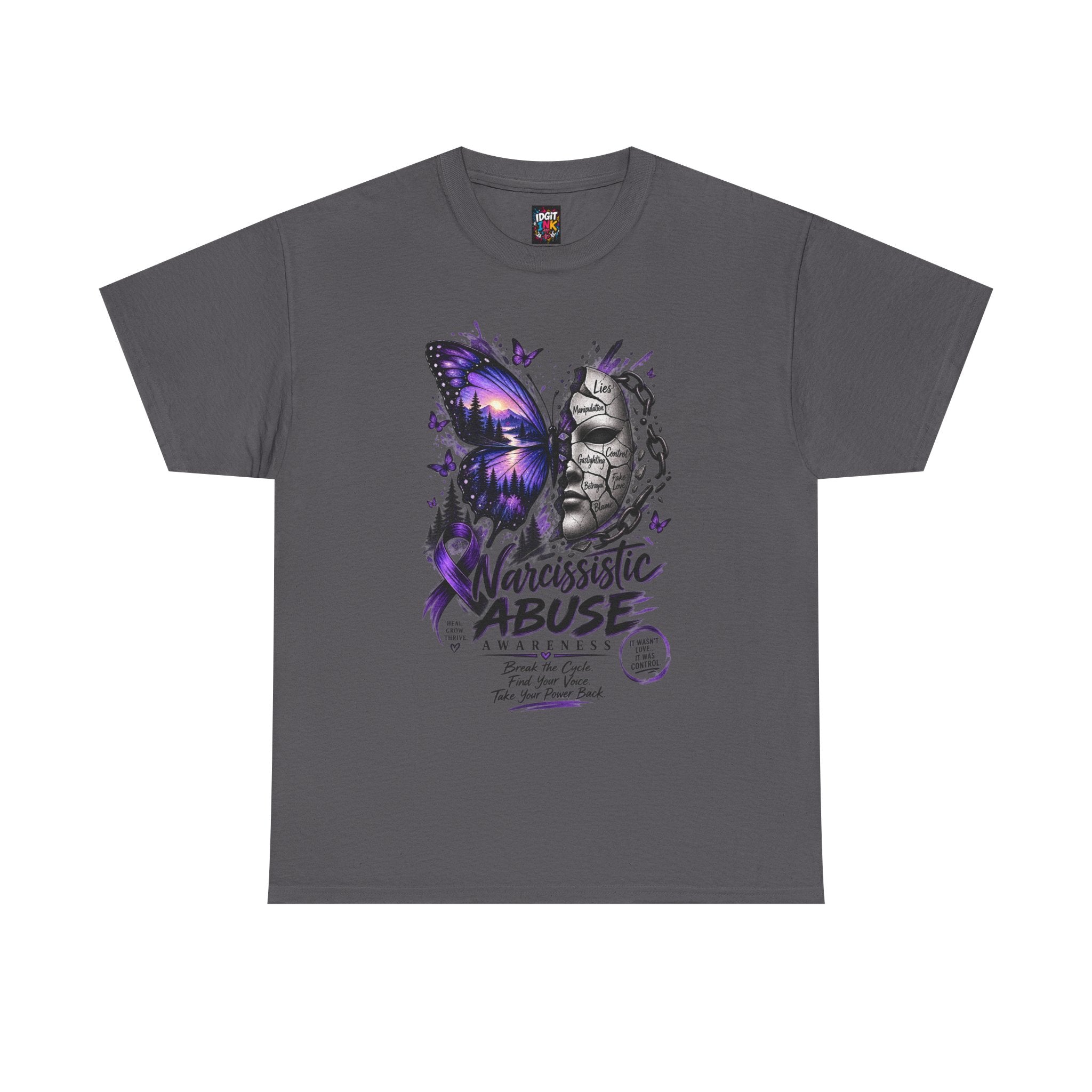 Narcissistic Abuse Awareness Purple Butterfly Support T-Shirt