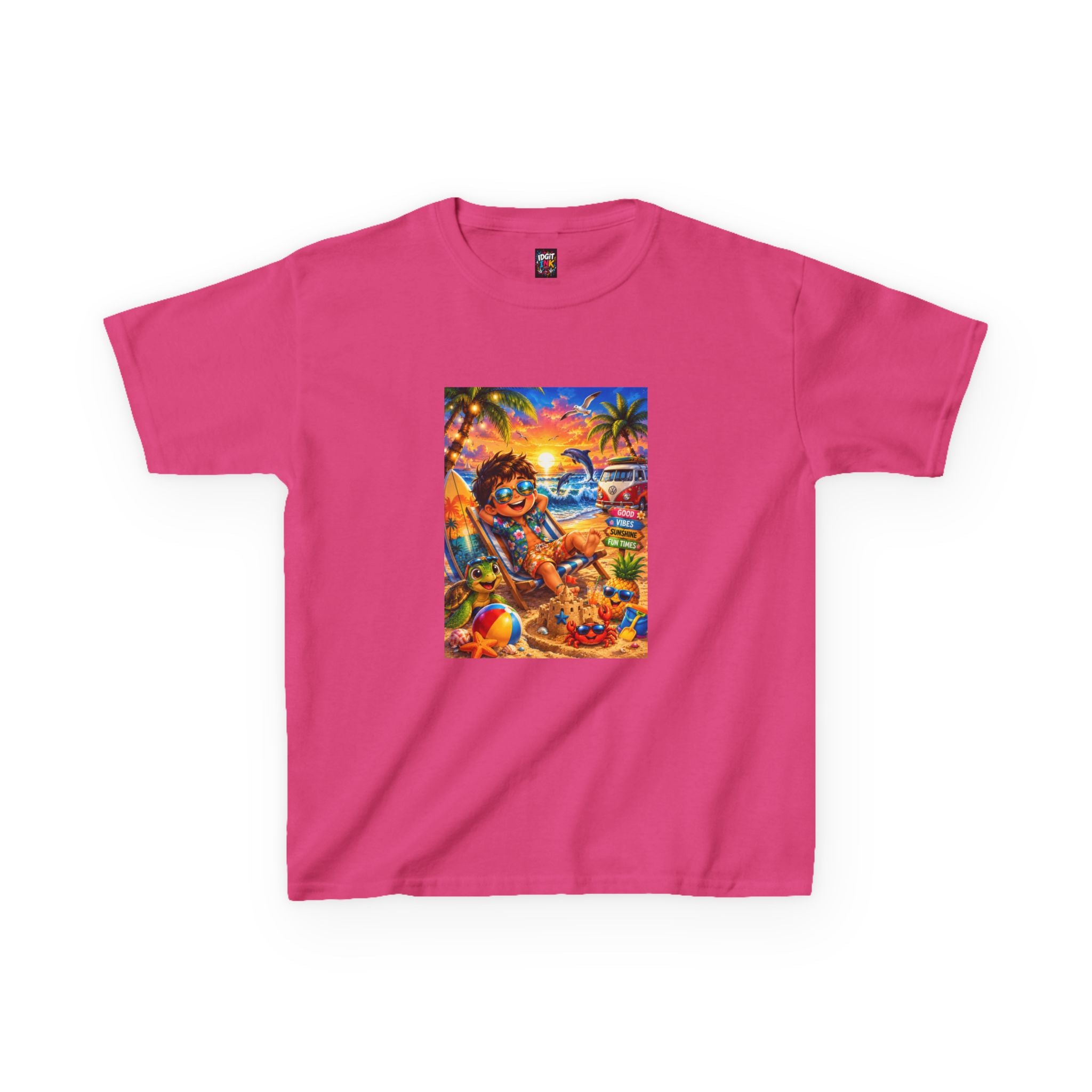 Kids Beach Sunset T-Shirt