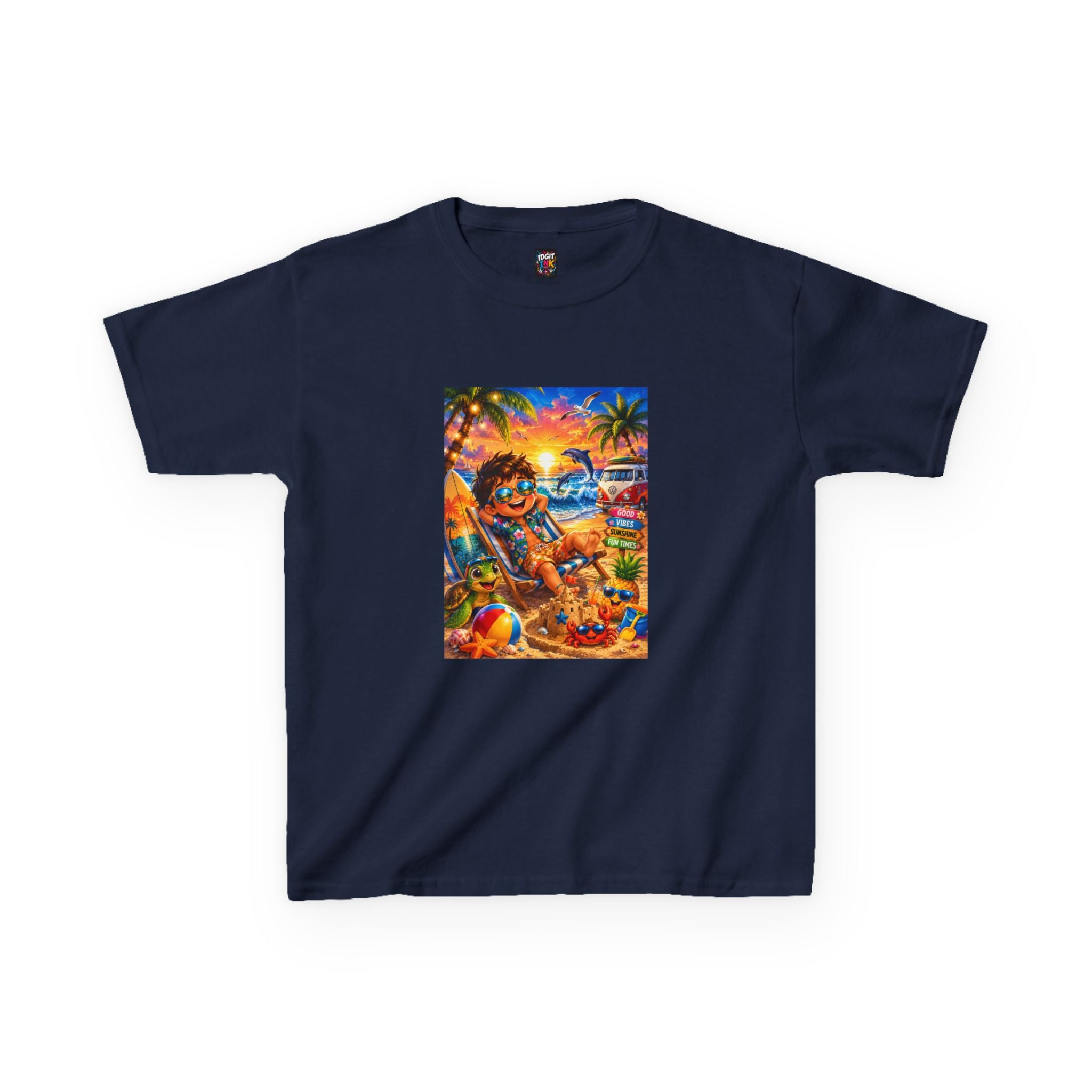 Kids Beach Sunset T-Shirt