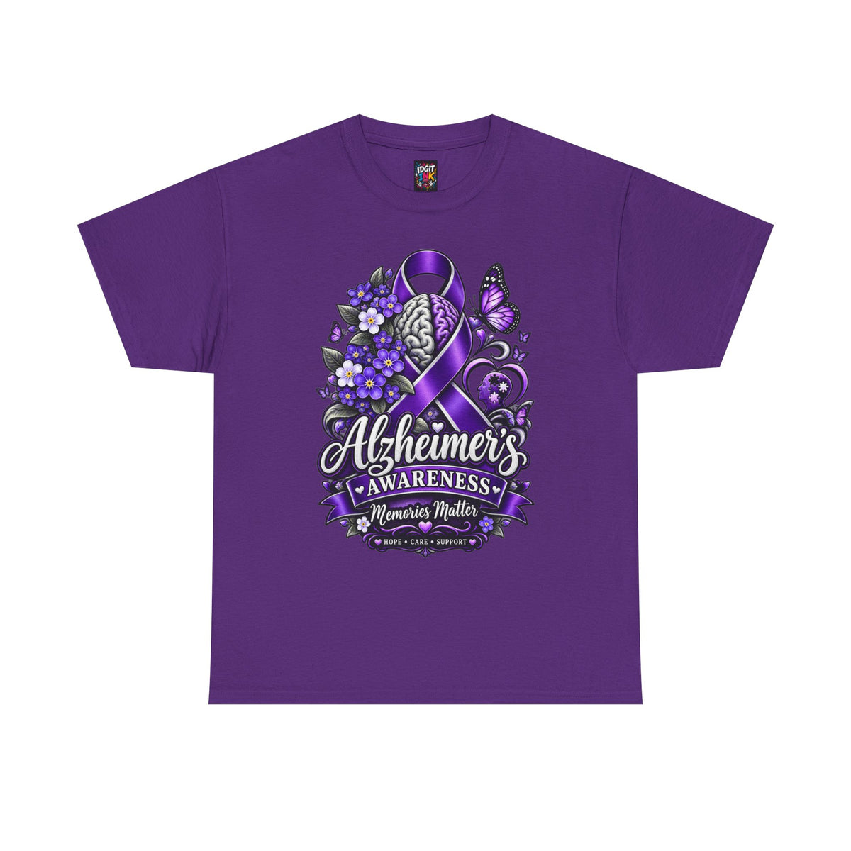 Alzheimer's Awareness Ribbon Purple Memories Matter Support Tee