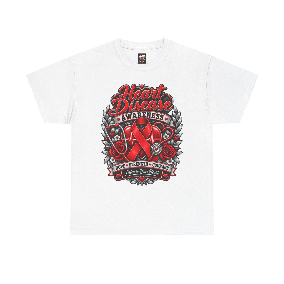 Heart Disease Awareness Hope Strength Courage