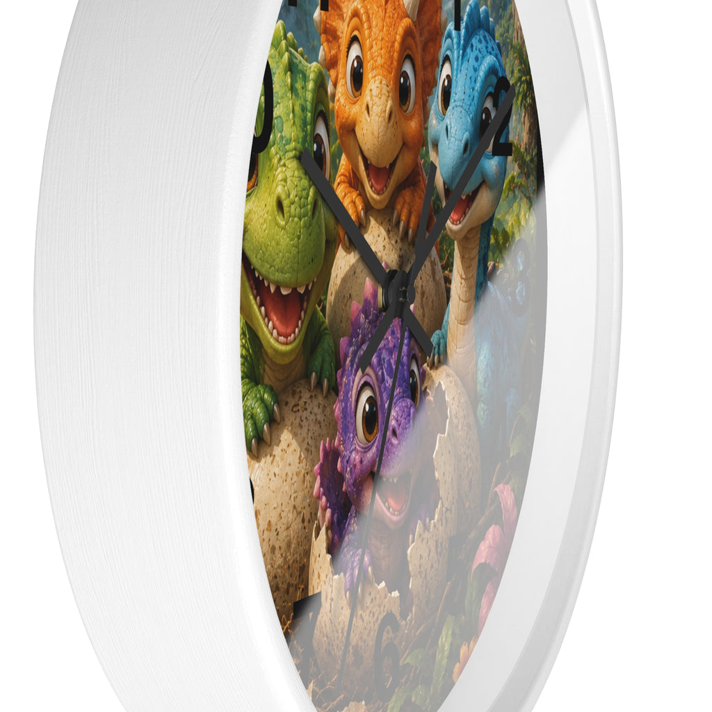 Cute Baby Dinosaurs Wall Clock