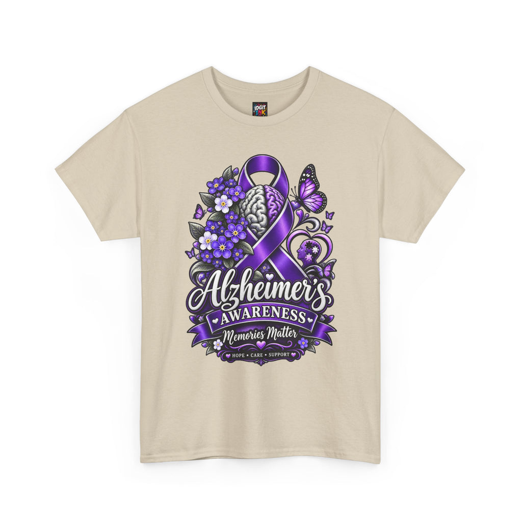Alzheimer's Awareness Ribbon Purple Memories Matter Support Tee